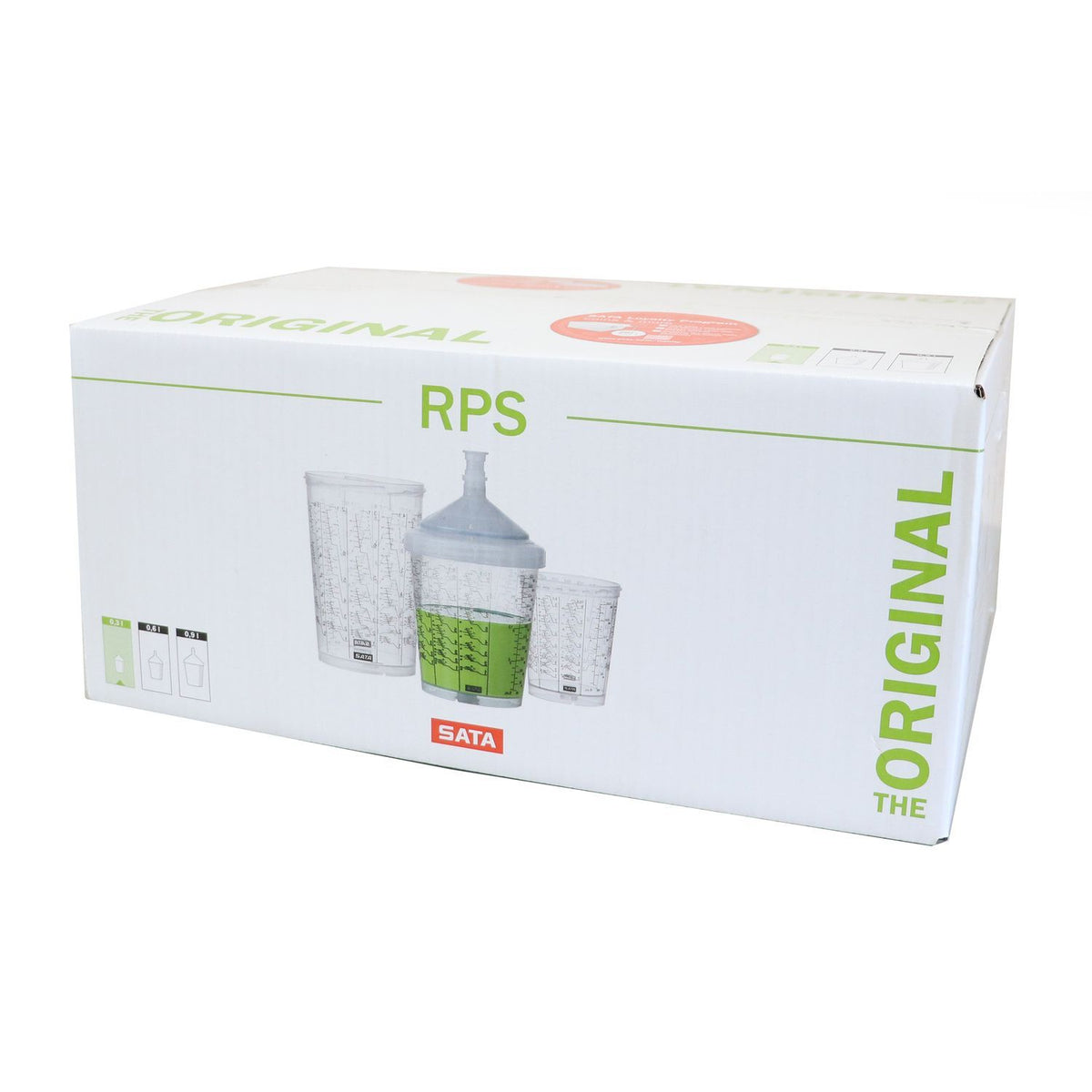 SATA Spray Equipment RPS Cup, 0.3L, Std Lid, 125m Flat Sieve, 50 Pk