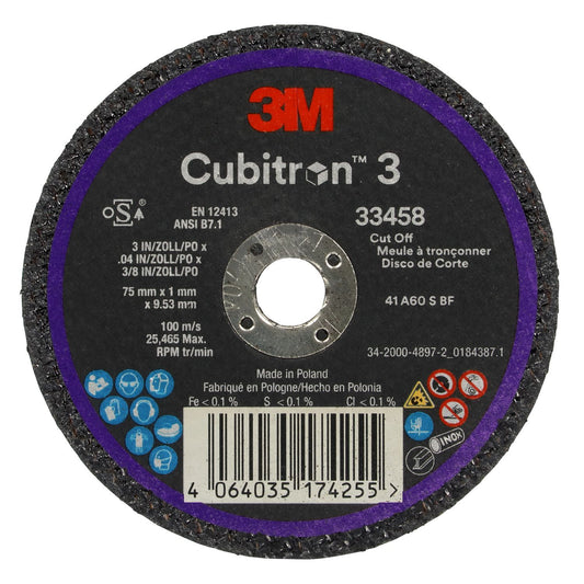 3M™ Cubitron™ 3 Cut-Off Wheel, 5 Wheels per pack