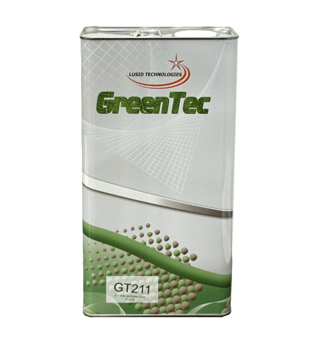 GreenTec GT211 Premium 2.1 VOC Automotive Clearcoat, 5 L Drum, Gloss