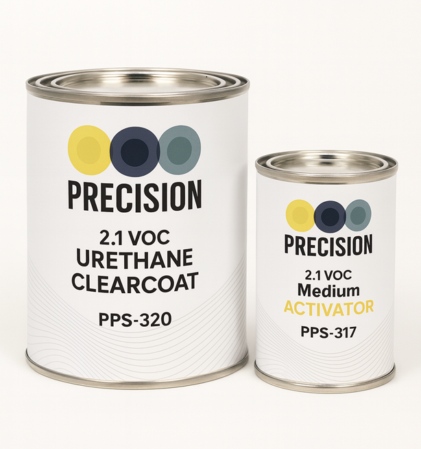 2.1 VOC Urethane Clearcoat Quart size Kit, with Medium Activator