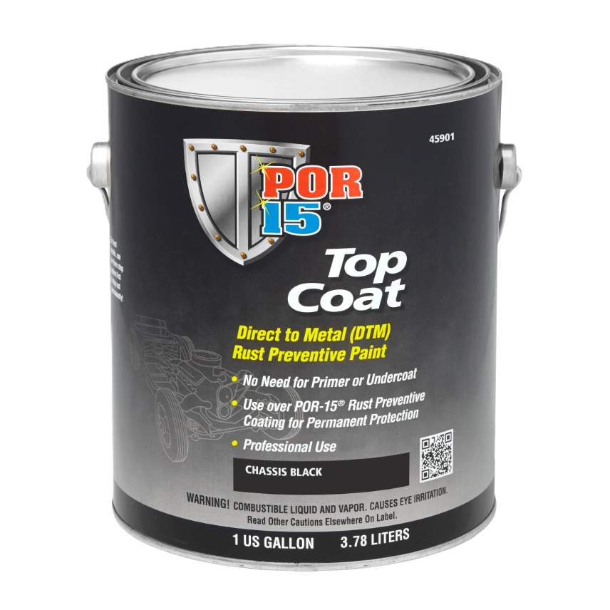 POR-15® Top Coat DTM Paint, Chassis Black