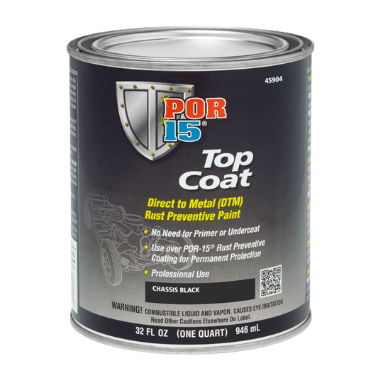 POR-15® Top Coat DTM Paint, Chassis Black