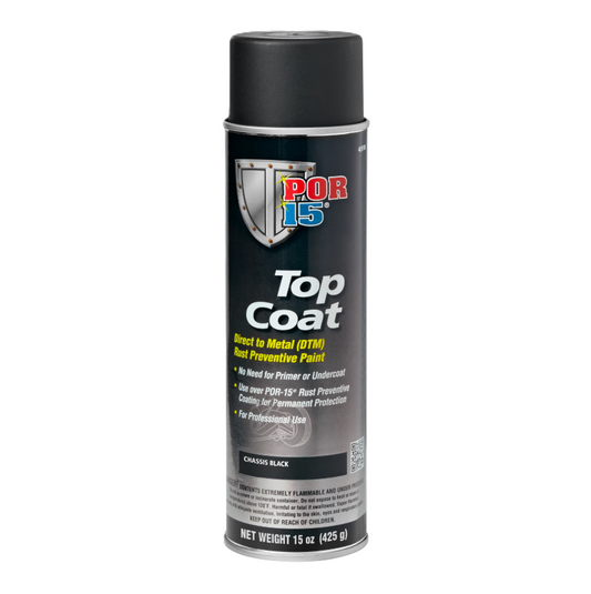 POR-15® Top Coat DTM Paint, Chassis Black