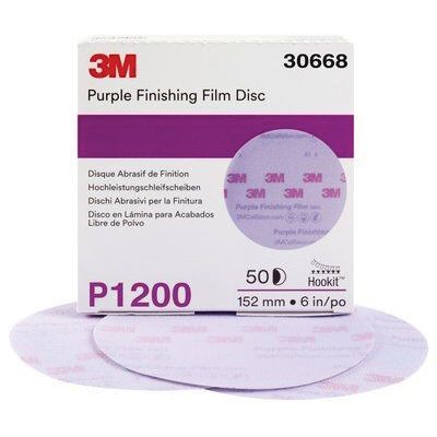 3M™ Hookit™ 6" Purple Finishing Film Abrasive Disc, 50 Discs per box