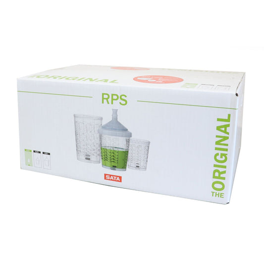 SATA Spray Equipment RPS Cup, 0.3L, Std Lid, 125m Flat Sieve, 50 Pk