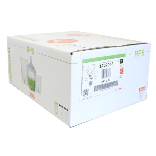 SATA Spray Equipment RPS Cup, 0.3L, Std Lid, 125m Flat Sieve, 50 Pk