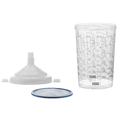 SATA Spray Equipment RPS Cup, 0.9L, Std Lid, 125m Flat Sieve, 50 Pk
