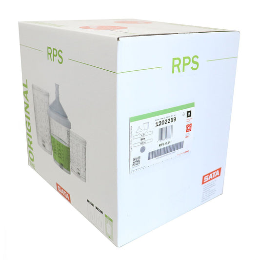 SATA Spray Equipment RPS Cup, 0.9L, Std Lid, 125m Flat Sieve, 50 Pk