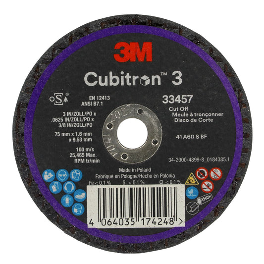 3M™ Cubitron™ 3 Cut-Off Wheel, 5 Wheels per pack