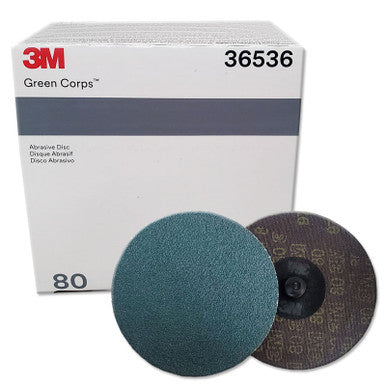 3M™ Roloc™ Green Corps™ Abrasive Disc, 25 Discs per box