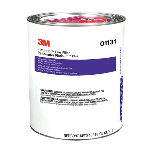 3M™ Platinum™ Plus 01131 Premium Body Filler, 1 gal Can, Gold, Paste