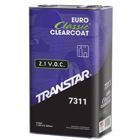 TRANSTAR® Finish-Tec® Euro Classic 7311 2.1 Low VOC Clearcoat, 5 L Can, 2:1 Mixing