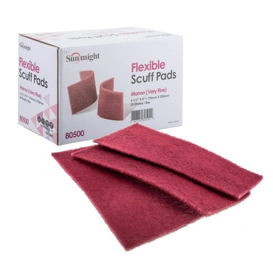 Sunmight 80500 Flex Scuff Pad, Very Fine, 4-1/2 in W x 9 in L, 20 Sheets per box