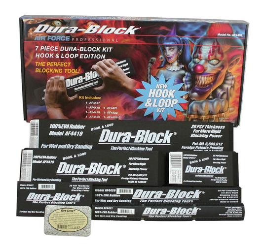Dura-Block® AF44HL 7-Piece Sanding Block Kit, Hook and Loop Attachment