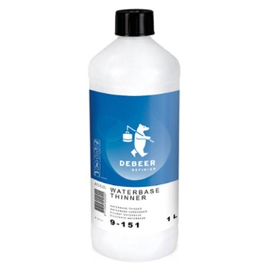 DeBeer Refinish 9-151 Medium WaterBase Thinner, 1 L