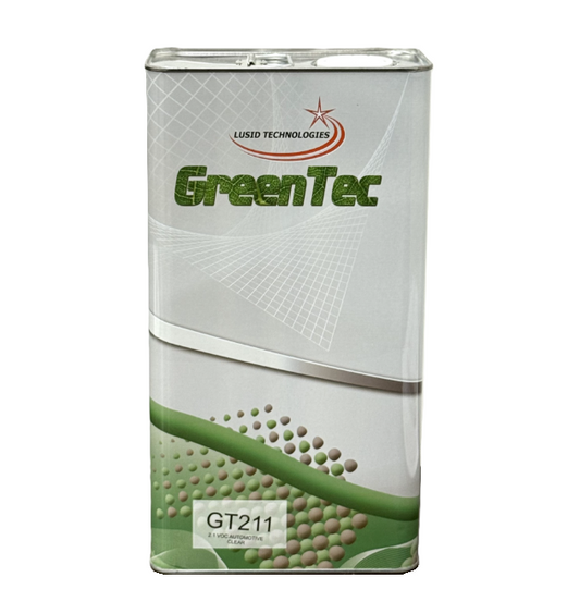 GreenTec GT211 Premium 2.1 VOC Automotive Clearcoat, 5 L Drum, Gloss