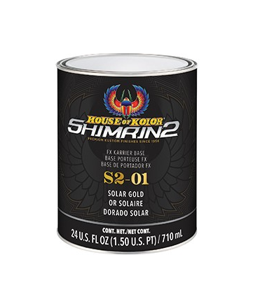 HOUSE OF KOLOR® SHIMRIN2® S2-01-Q01 FX Karrier Series Universal Basecoat, 1 qt Can, Solar Gold