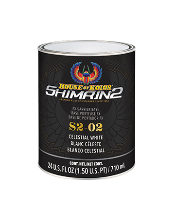 HOUSE OF KOLOR® SHIMRIN2® S2-02-Q01 FX Karrier Series Universal Basecoat, 1 qt Can, Celestial White