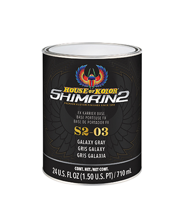 HOUSE OF KOLOR® SHIMRIN2® S2-03-Q01 FX Karrier Series Universal Basecoat, 1 qt Can, Galaxy Gray