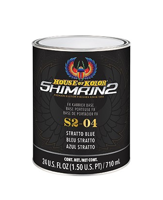 HOUSE OF KOLOR® SHIMRIN2® S2-04-Q01 FX Karrier Series Universal Basecoat, 1 qt Can, Stratto Blue