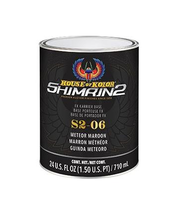 HOUSE OF KOLOR® SHIMRIN2® S2-06-Q01 FX Karrier Series Universal Basecoat, 1 qt Can, Meteor Maroon