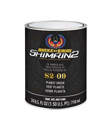 HOUSE OF KOLOR® SHIMRIN2® S2-09-Q01 FX Karrier Series Universal Basecoat, 1 qt Can, Planet Green