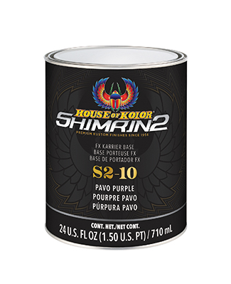HOUSE OF KOLOR® SHIMRIN2® S2-10-Q01 FX Karrier Series Universal Basecoat, 1 qt Can, Pavo Purple