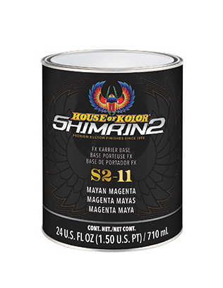 HOUSE OF KOLOR® SHIMRIN2® S2-11-Q01 FX Karrier Series Universal Basecoat, 1 qt Can, Mayan Magenta