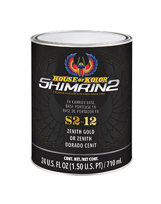 HOUSE OF KOLOR® SHIMRIN2® S2-12-Q01 FX Karrier Series Universal Basecoat, 1 qt Can, Zenith Gold
