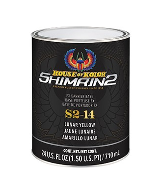 HOUSE OF KOLOR® SHIMRIN2® S2-14-Q01 FX Karrier Series Universal Basecoat, 1 qt Can, Lunar Yellow