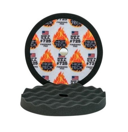 High Teck™ 725 Finishing Pad, 8 in Dia x 1 in in THK, Black, Open Cell Foam