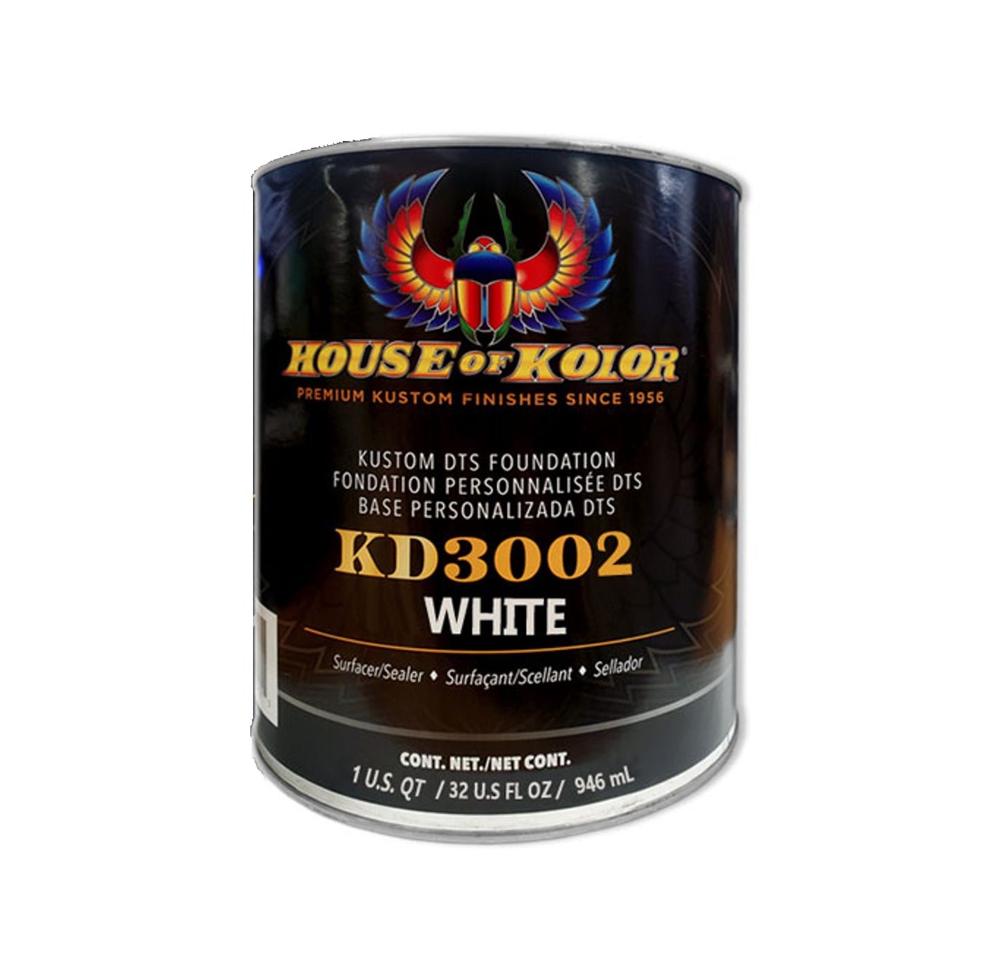 HOUSE OF KOLOR® KD3002-Q01 Kustom KD3000 Series High/Medium-Build DTS Primer Surfacer/Sealer, White