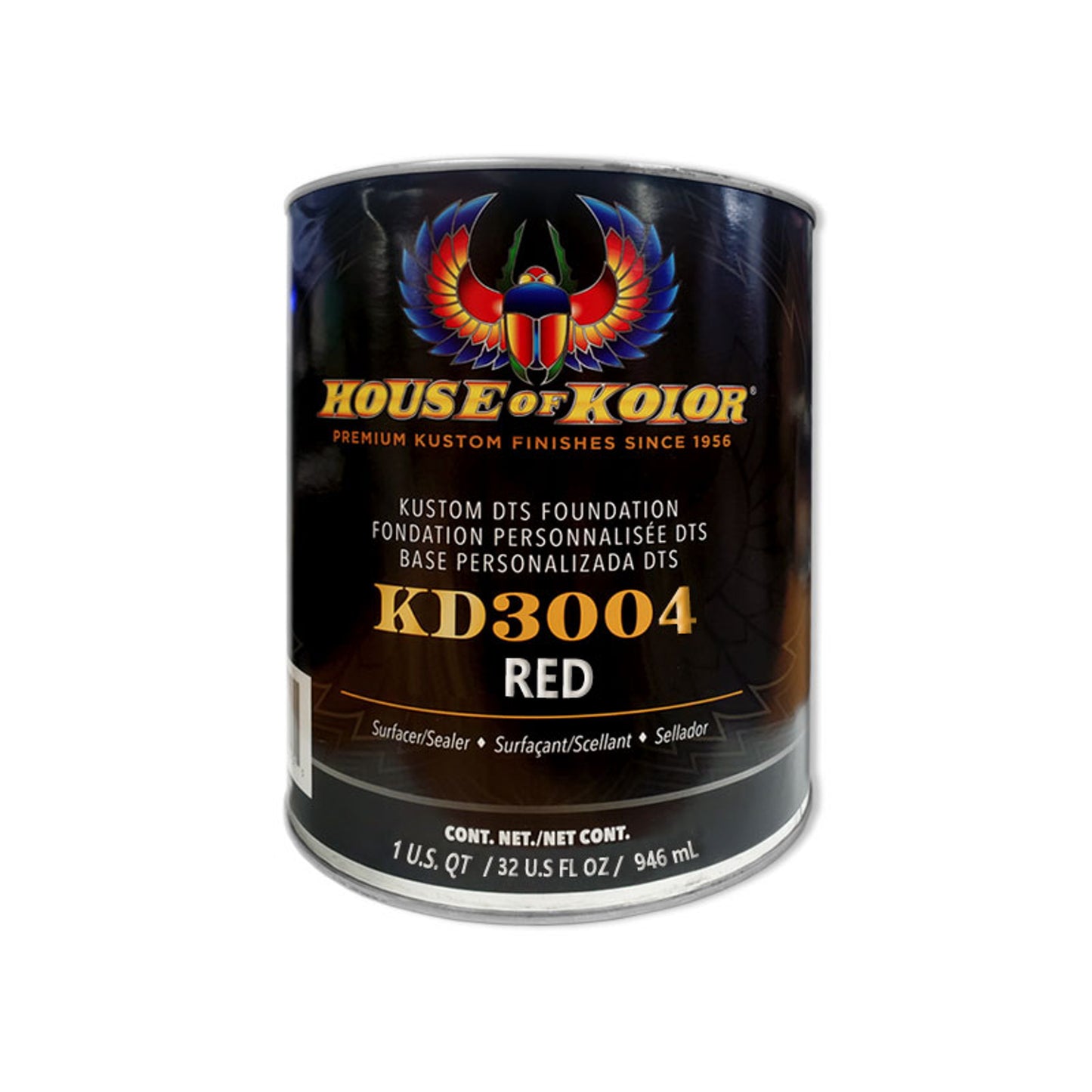 HOUSE OF KOLOR® KD3004-Q01 Kustom KD3000 Series High/Medium-Build DTS Primer Surfacer/Sealer, Red
