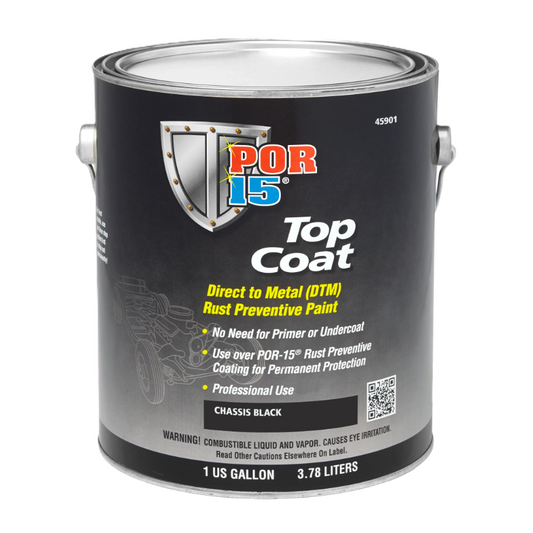 POR-15® Top Coat DTM Paint, Chassis Black