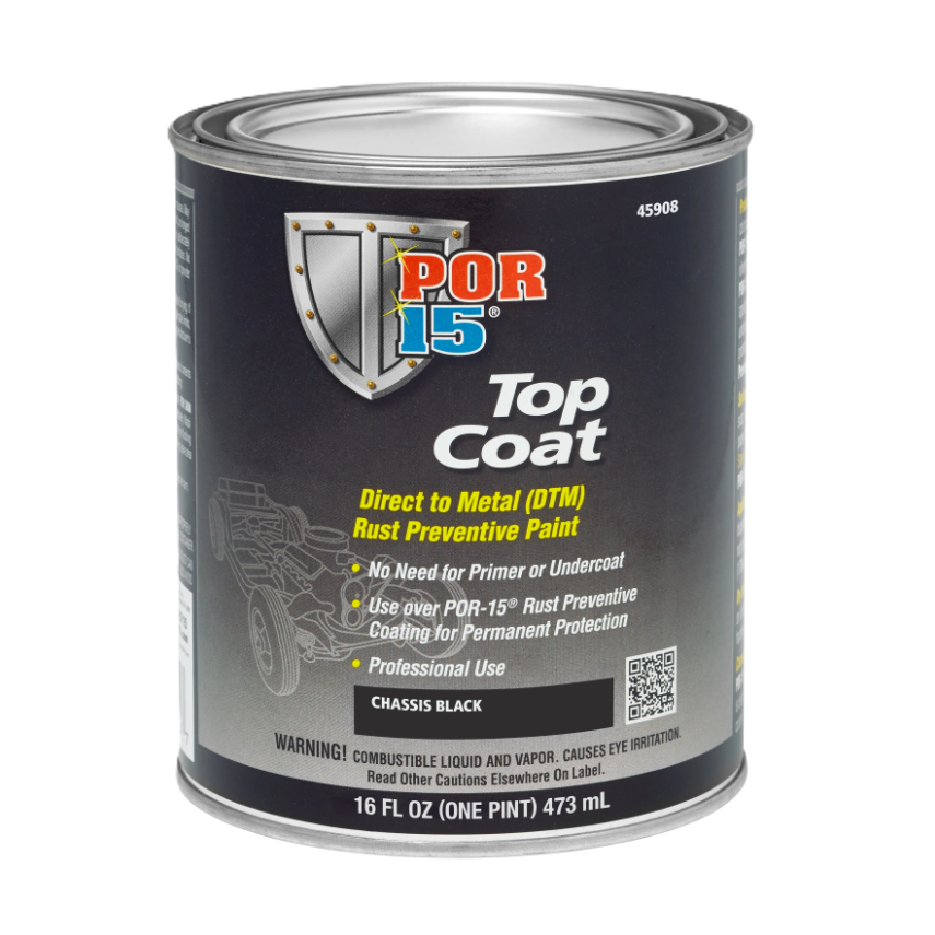 POR-15® Top Coat DTM Paint, Chassis Black