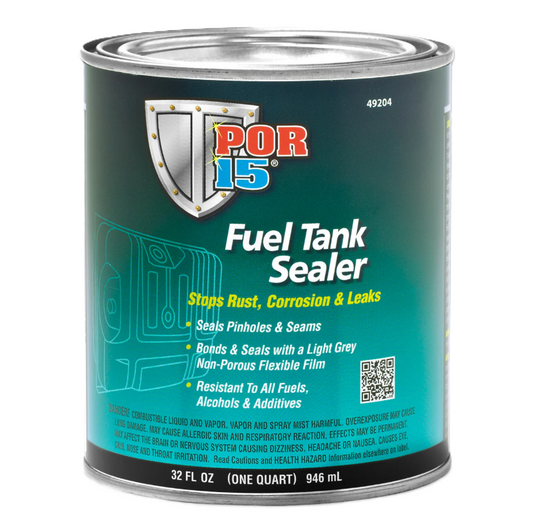 POR-15® 49204 Fuel Tank Sealer, 1 Qt Can, Semi-Transparent Silver