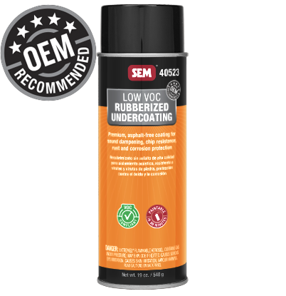 SEM® 40523 Low VOC Rubberized Undercoating - Black, 19 oz Aerosol Can