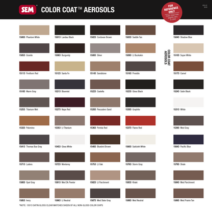 SEM Color Coat™ Flexible Coating Auto Interior Paint