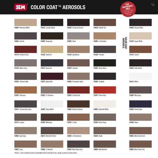 SEM Color Coat™ Flexible Coating Auto Interior Paint