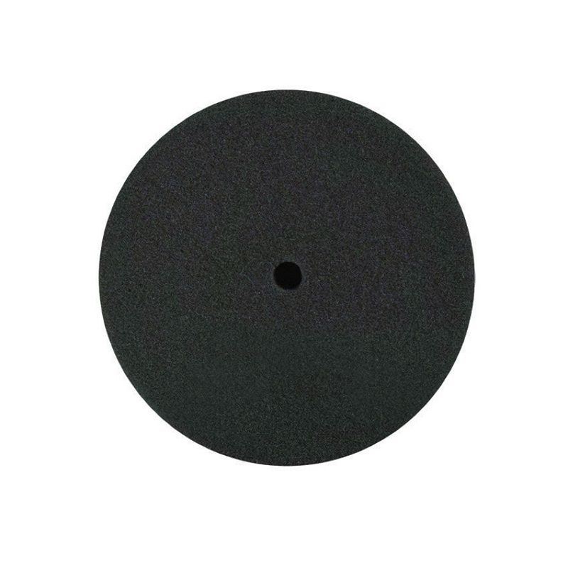 BUFF and SHINE 320G Curved Back Grip Pad, 3 in Dia, 1 in THK, Hook and Loop Attachment, Polyester Foam Pad, Black