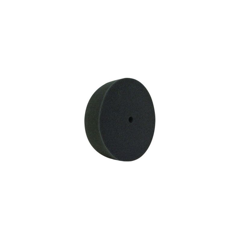 BUFF and SHINE 320G Curved Back Grip Pad, 3 in Dia, 1 in THK, Hook and Loop Attachment, Polyester Foam Pad, Black