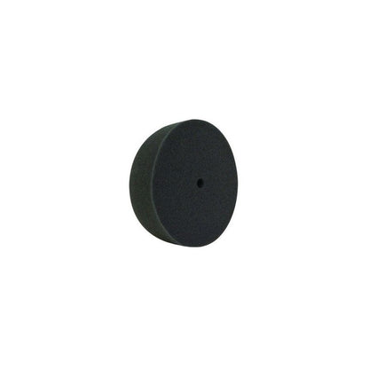 BUFF and SHINE 320G Curved Back Grip Pad, 3 in Dia, 1 in THK, Hook and Loop Attachment, Polyester Foam Pad, Black