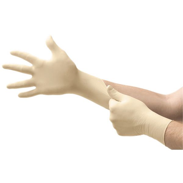 Microflex® Diamond Grip® General Purpose Disposable Exam Gloves, Natural Rubber Latex, Natural, 100 Gloves per box