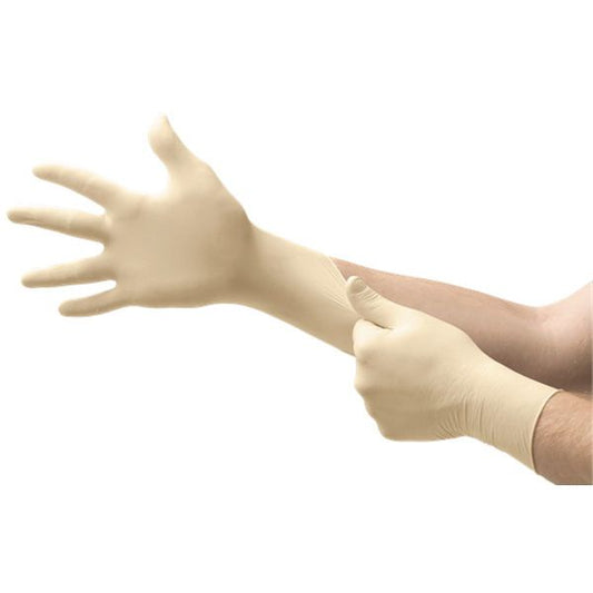 Microflex® Diamond Grip® General Purpose Disposable Exam Gloves, Natural Rubber Latex, Natural, 100 Gloves per box