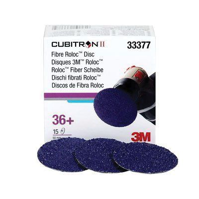 3M™ Cubitron™ II Roloc™ Premium Quick-Change Grinding Fiber Disc, 15 Discs per box