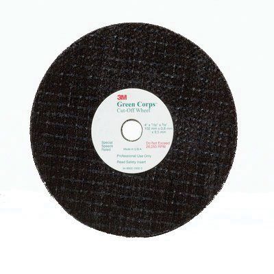 3M™ Green Corps™ Cut-Off Wheel 01991, 3" x 3/16" x 3/8", 5 Wheels per pack