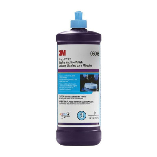 3M™ Perfect-It™ 06068 EX Ultrafine Machine Polish, 1 qt Bottle, Liquid, Blue, Polish