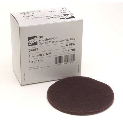 3M™ Scotch-Brite™ 07467 6" No-Hole Scuffing Disc, Very Fine, 10 Discs per box