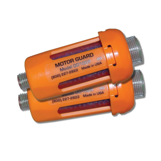 MOTOR GUARD Disposable Desiccant Filter, 1/4 in FNPT x 1/4 in MNPT Port, 20 cfm, 5 micron, 32 to 130 deg F