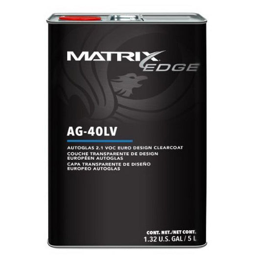 MATRIX Autoglas® AG-40LV-L05 2.1 VOC Euro Design Clearcoat, 5 L Can, 59.3 g/L VOC, 2:1 Mixing